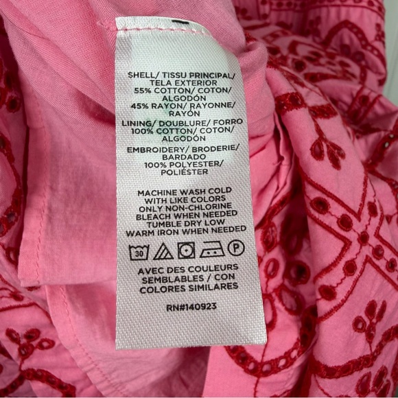 LOFT Pink Geometric Midi Dress - Picture 4 of 4